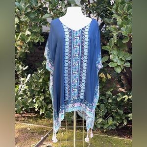 Seafolly Silk Blend Kaftan/Coverup - one size